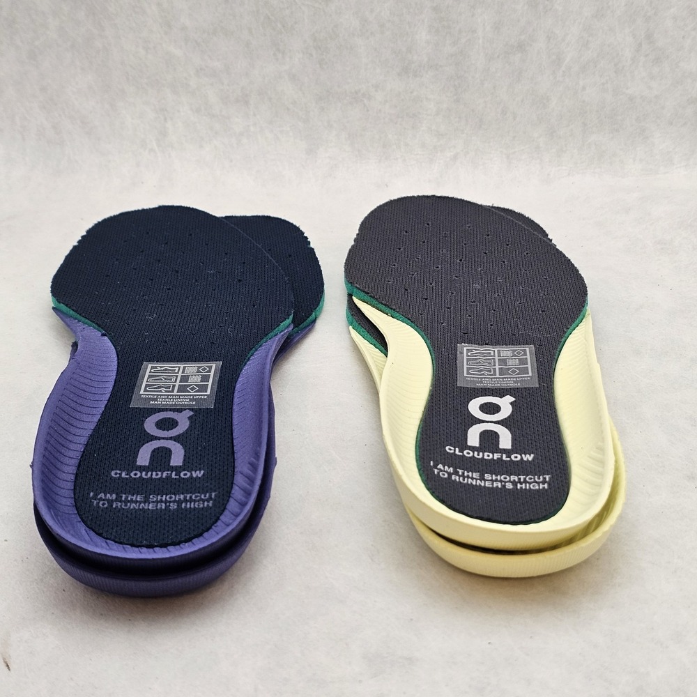 NEW Lot Of 2 OnCloud Cloudflow Insoles Women's 9½ B Plum & Navy/Yellow & Black